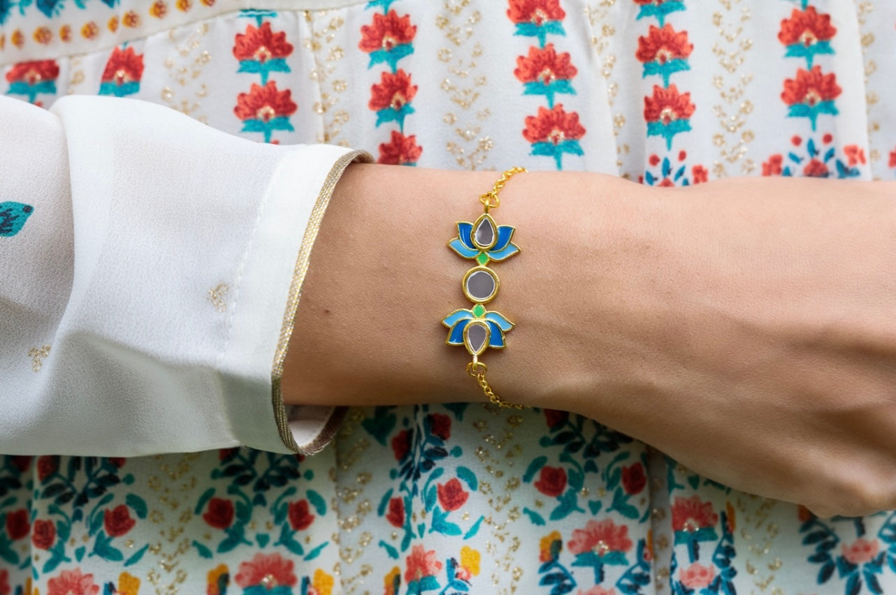 Buy Kesya Grey Lotus Bracelet for Women Online @ Tata CLiQ Luxury